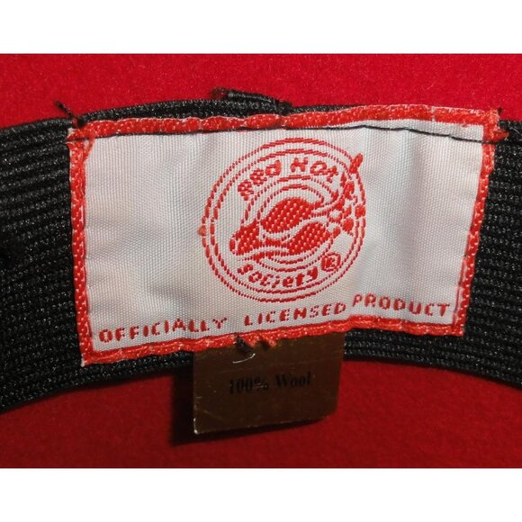 Vintage Scala Red Wool Cloche Hat w/ Feathers upturn brim church hat pinup retro main image 8